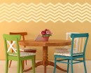 6 Chevron Stripes Wall Pattern Decal 